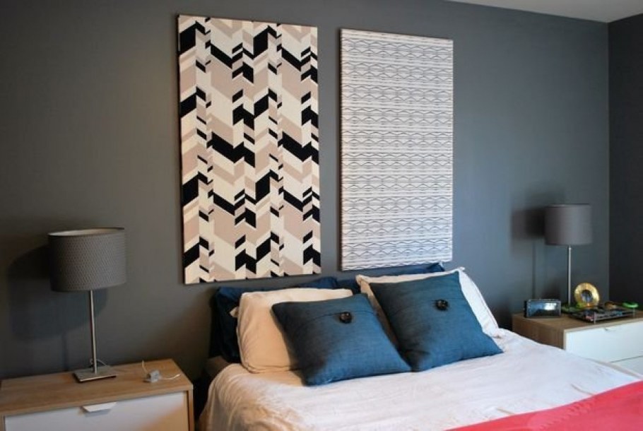 Вышивка в пяльцах на стену в интерьере