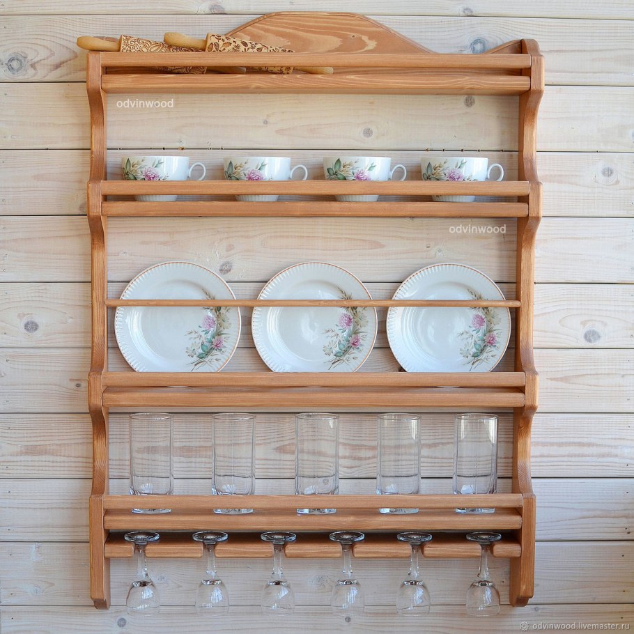 Посудная полка в стиле Прованс