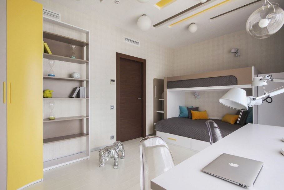 Минимализм в детской комнате для двоих детей