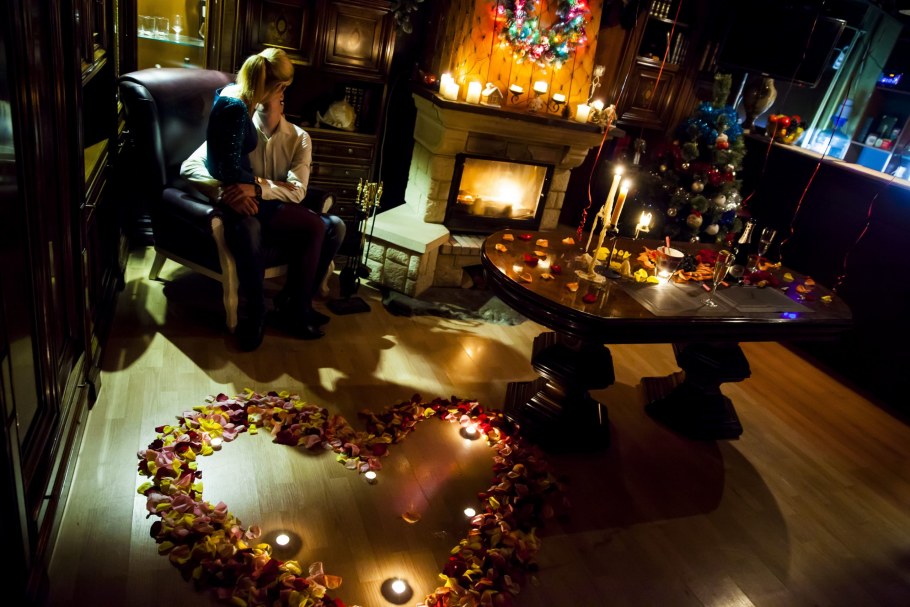 Романтическая атмосфера в комнате