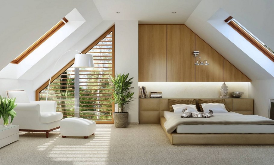 Лофт под односкатной крышей