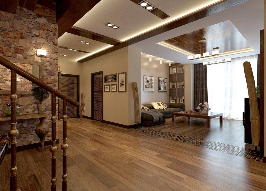 Отделка коттеджа внутри