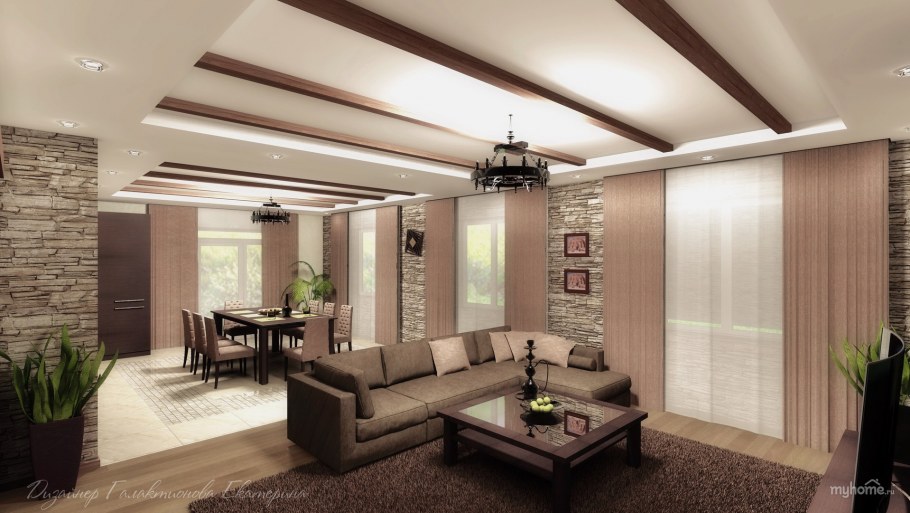 Интерьеры коттедж гостиная