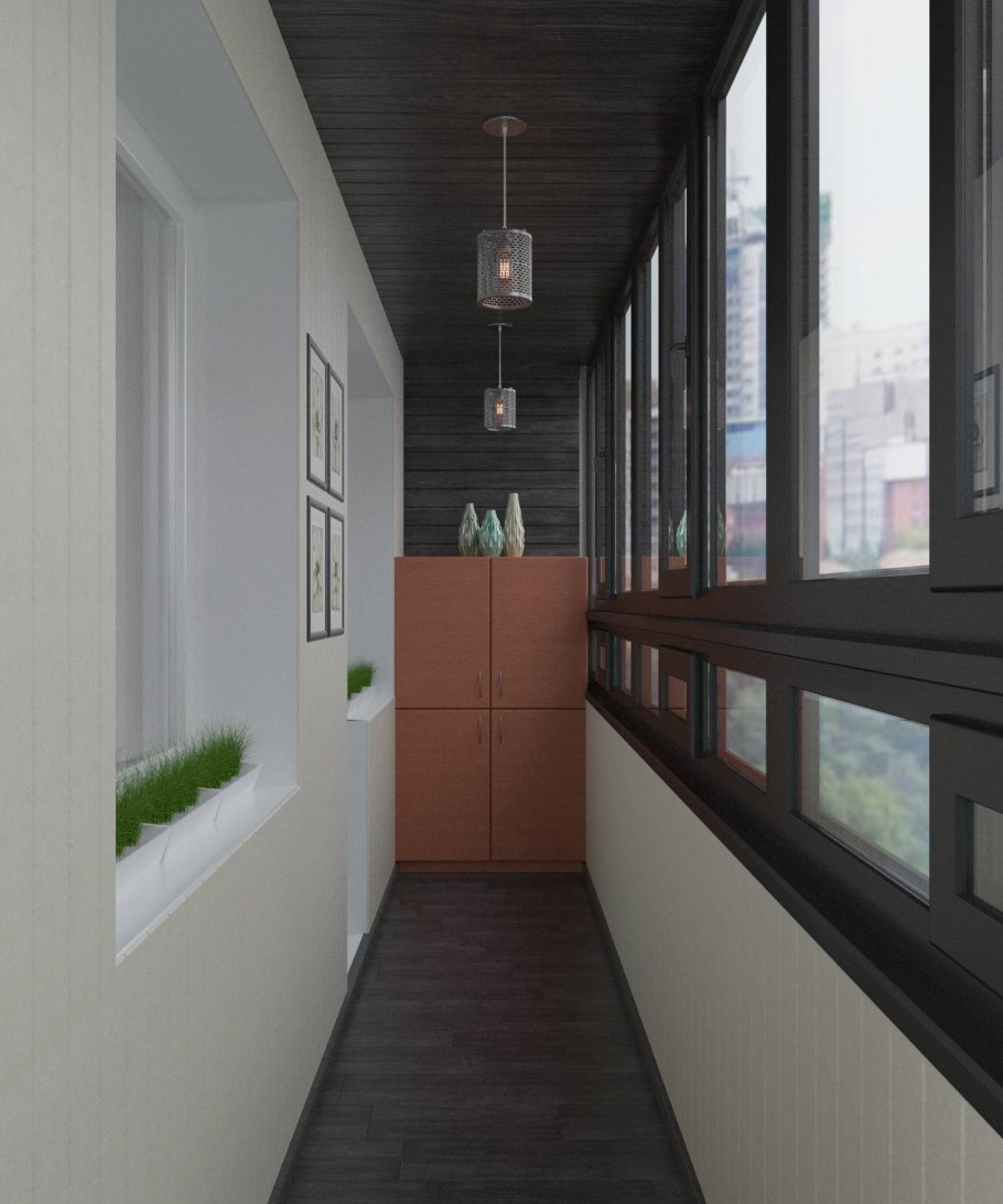 Лоджия в минималистическом стиле