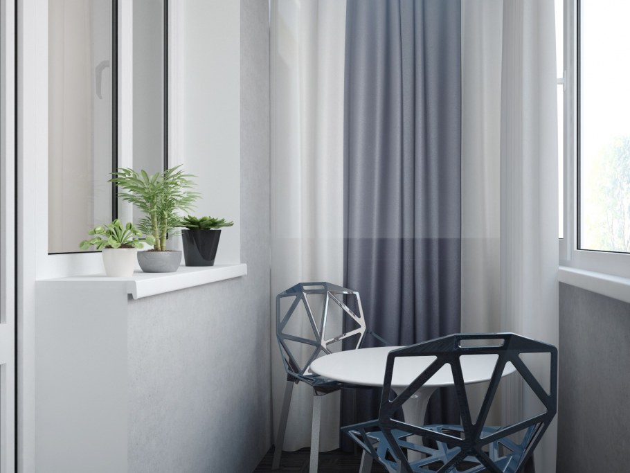 Балкон в серых тонах