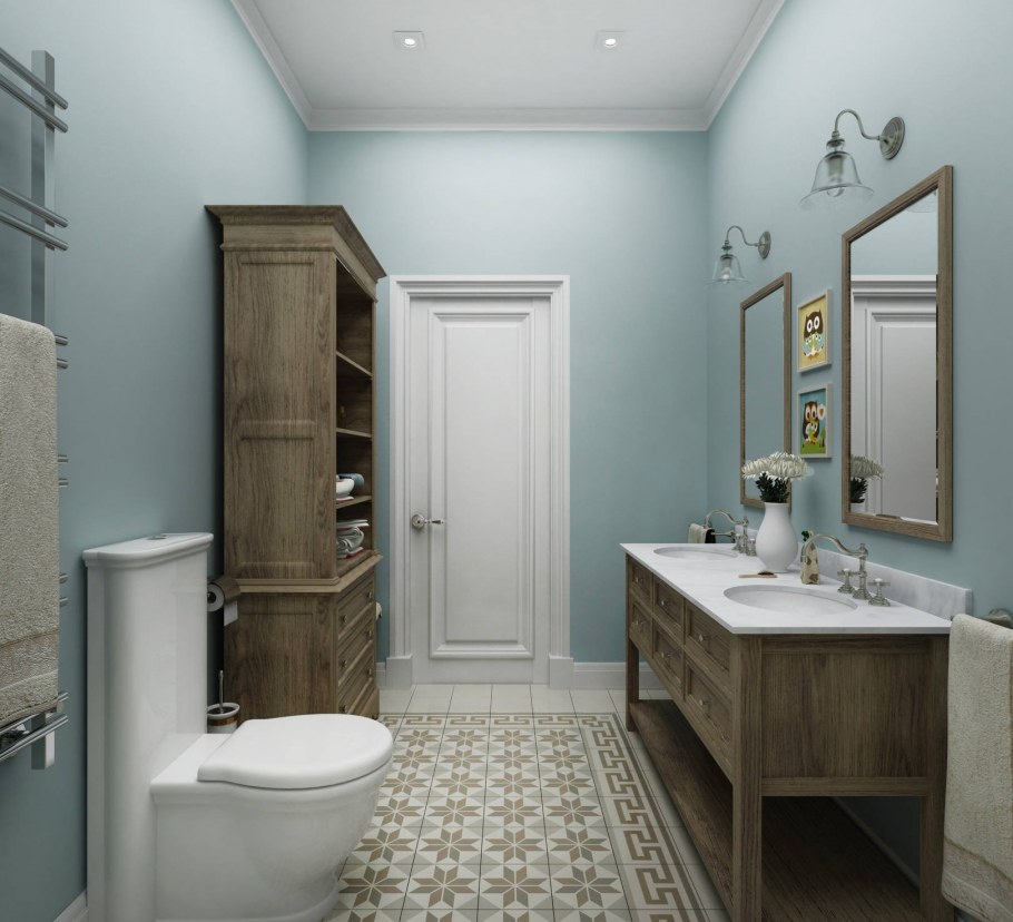 Санузел в американском стиле