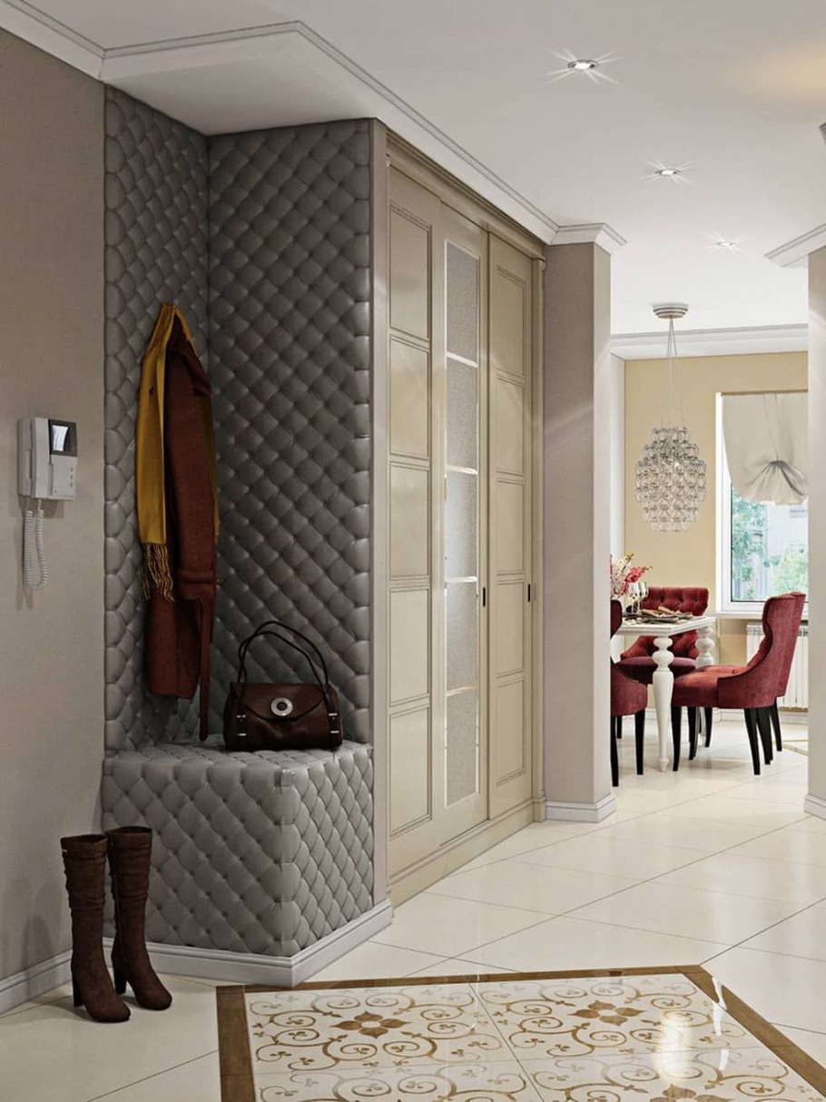 Мягкие панели в прихожей