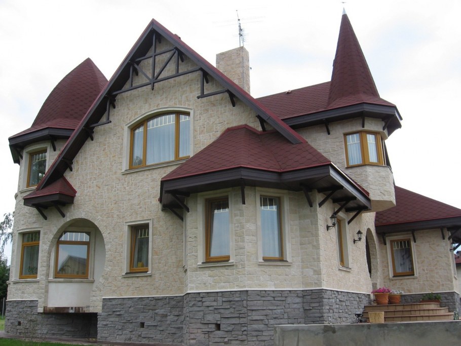 Отделка фасада камнем