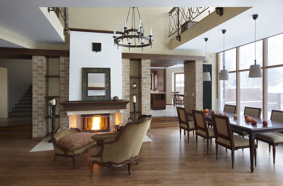 Торшер на камин в гостиную