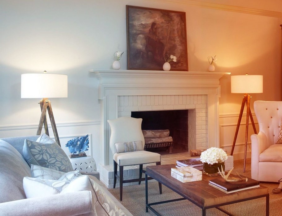 Торшер на камин в гостиную