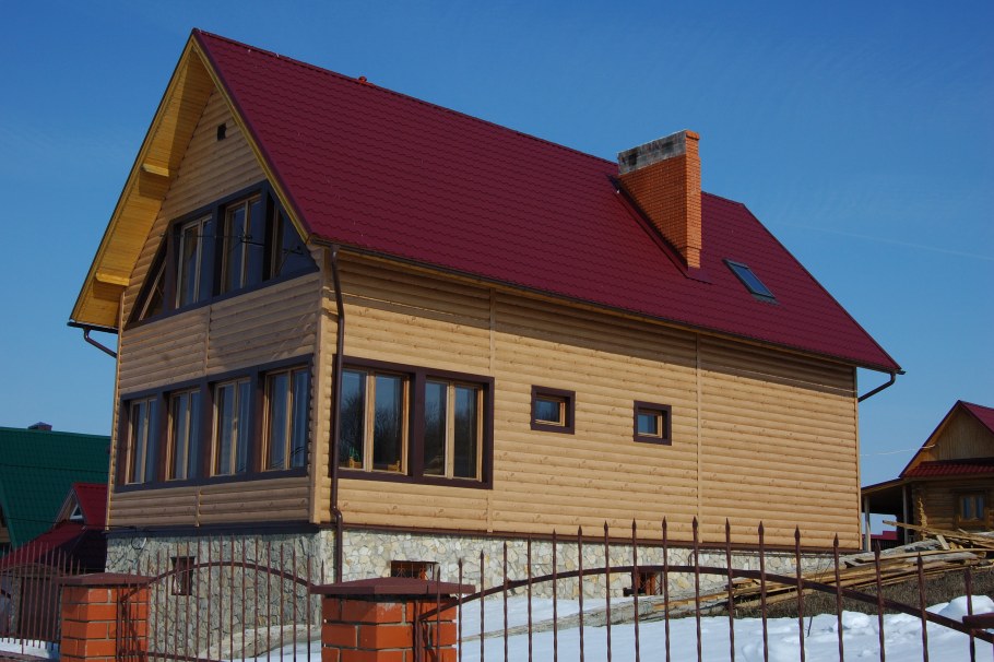 Имитация бруса дома