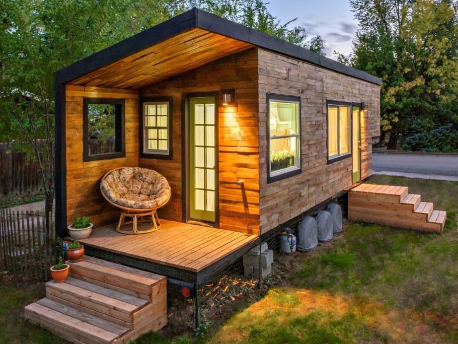 Tiny House с односкатной крышей