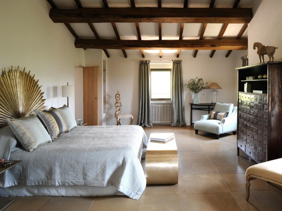 Фармхаус стиль в интерьере спальни