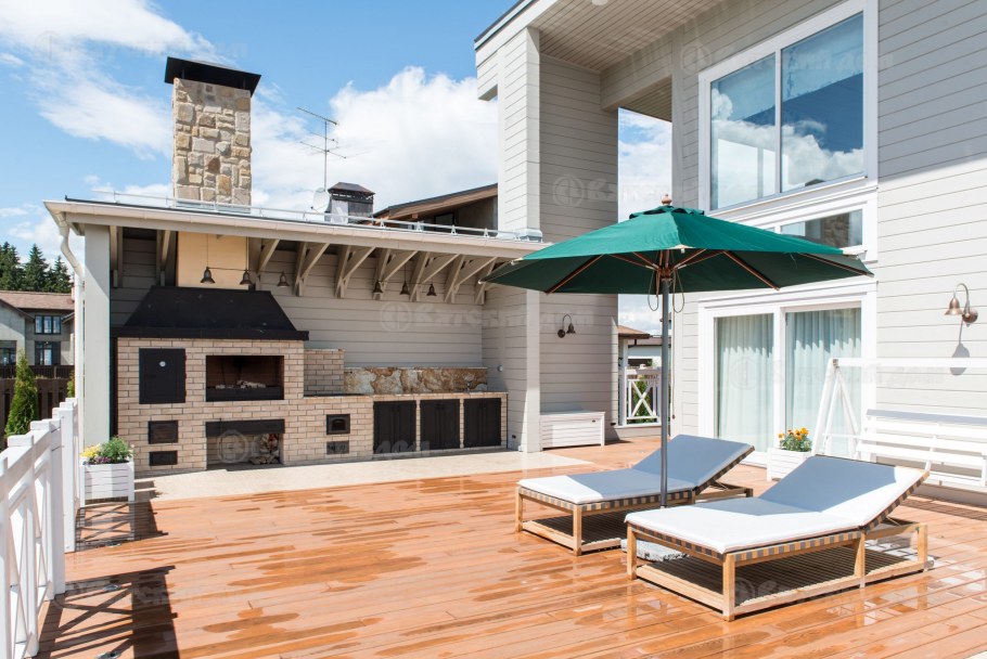 Терраса с барбекю