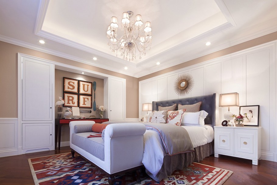 Bedroom with Lighting