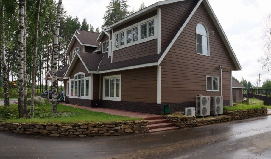 Дом Скандинавия из оцилиндрованного бревна