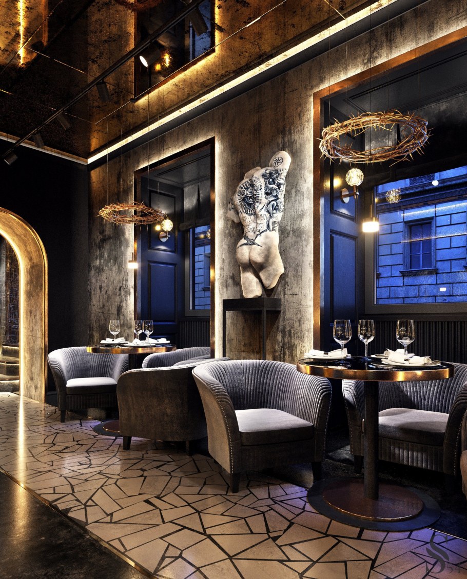 Зеркальная плитка в интерьере