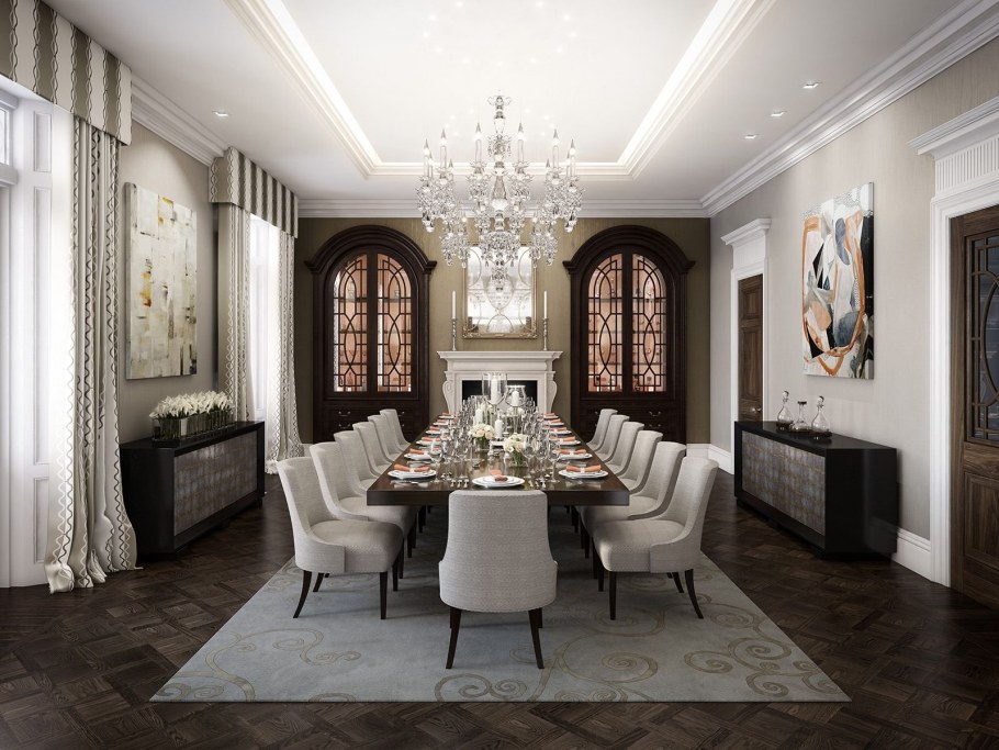 Обои в стиле Ампир для гостиной