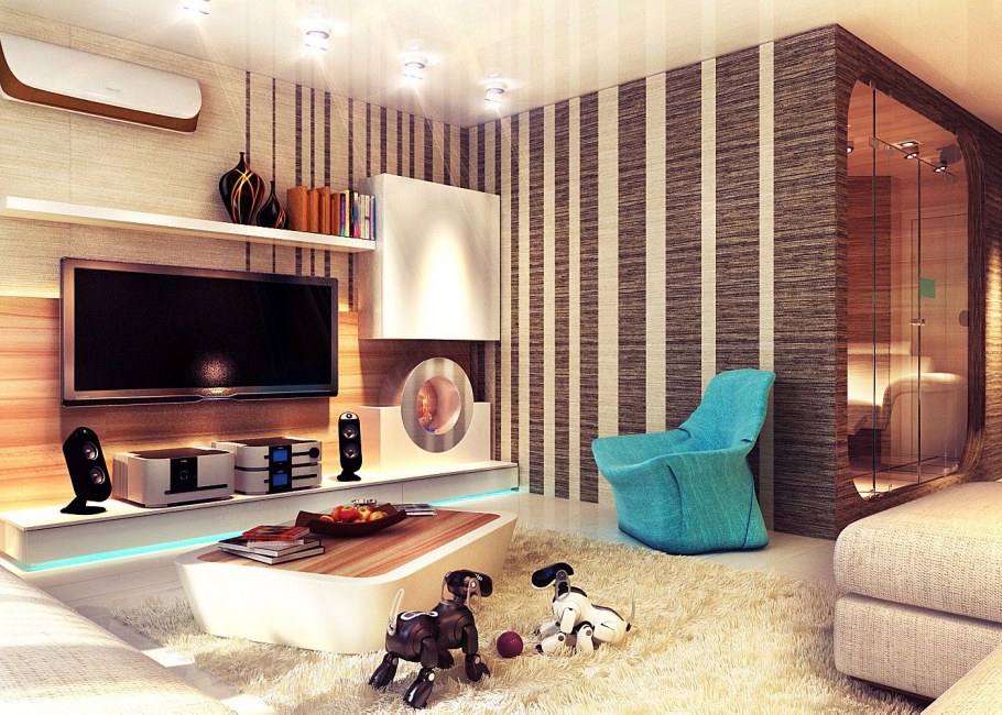 Интерьер гостиной 14м2