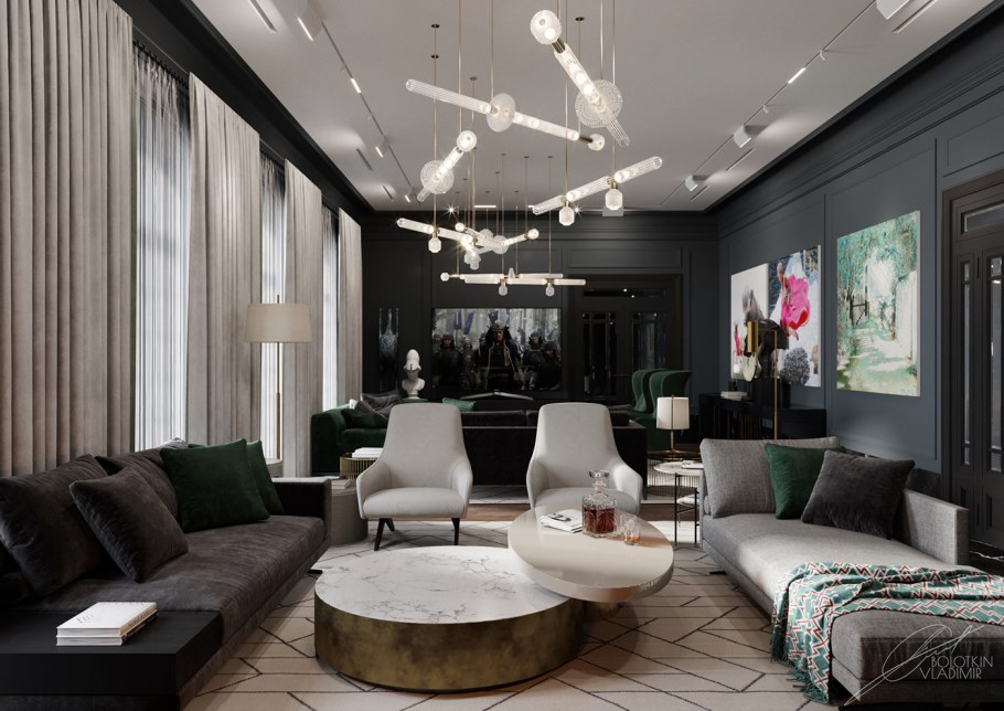 Новогодняя гостиная Минимализм