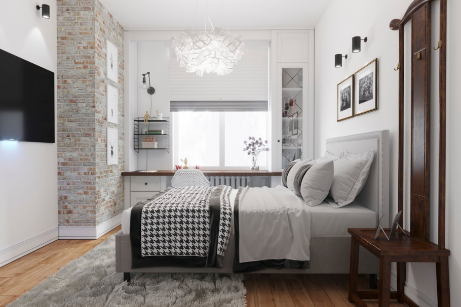 Спальня в стиле Скандинавия