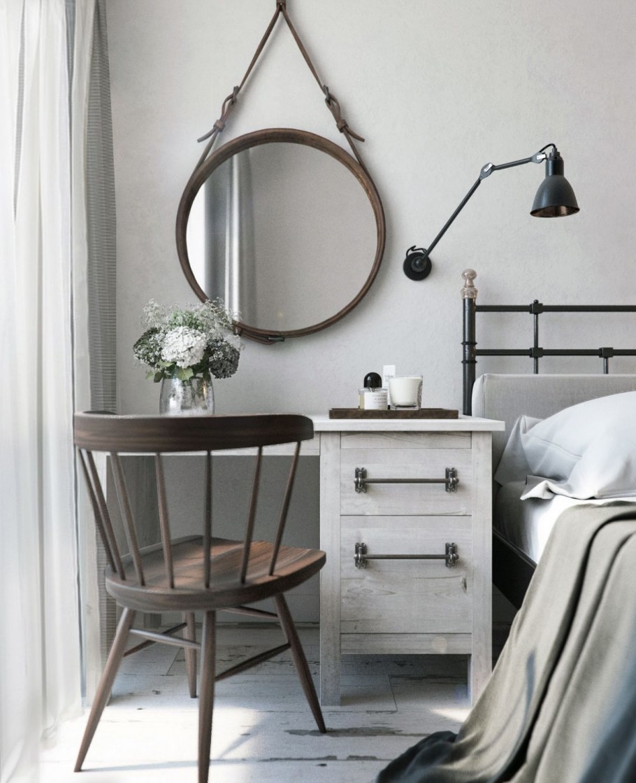 Спальня в стиле Сканди лофт