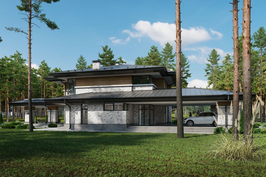 Репино дом в стиле Райт