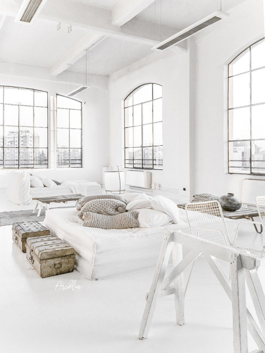 Балки на потолке в стиле лофт