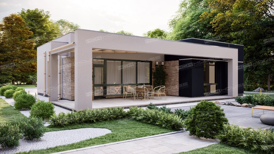 Зимний сад на плоской крыше