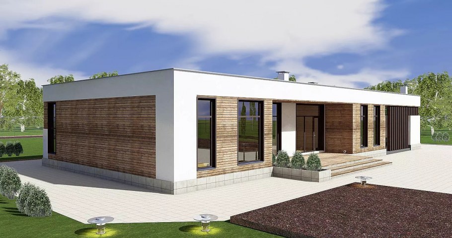 Z500 99,8 кв.м с плоской крышей