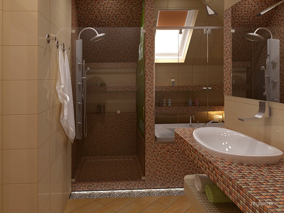 Ванная комната с туалетом 5 кв.м