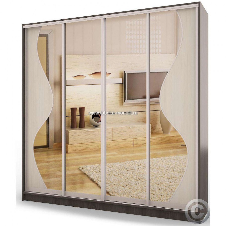 Шкафы купе 4 дверные