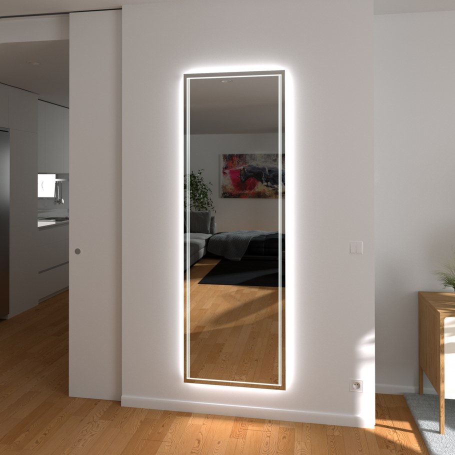Зеркало с подсветкой в коридор