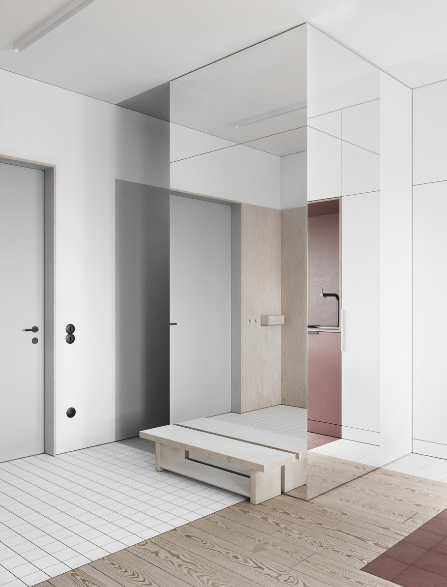 Зеркало от пола до потолка в интерьере