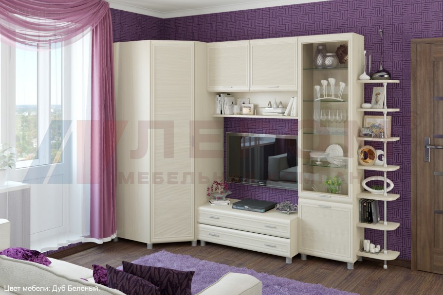 Стенка Мелисса Лером беленый дуб