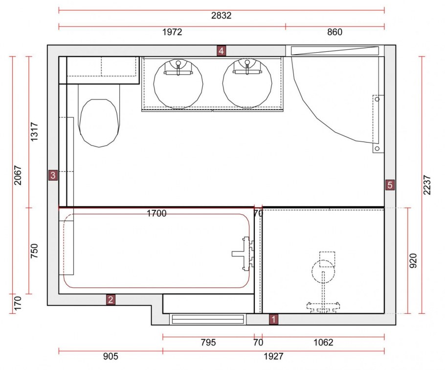 Схема ванной