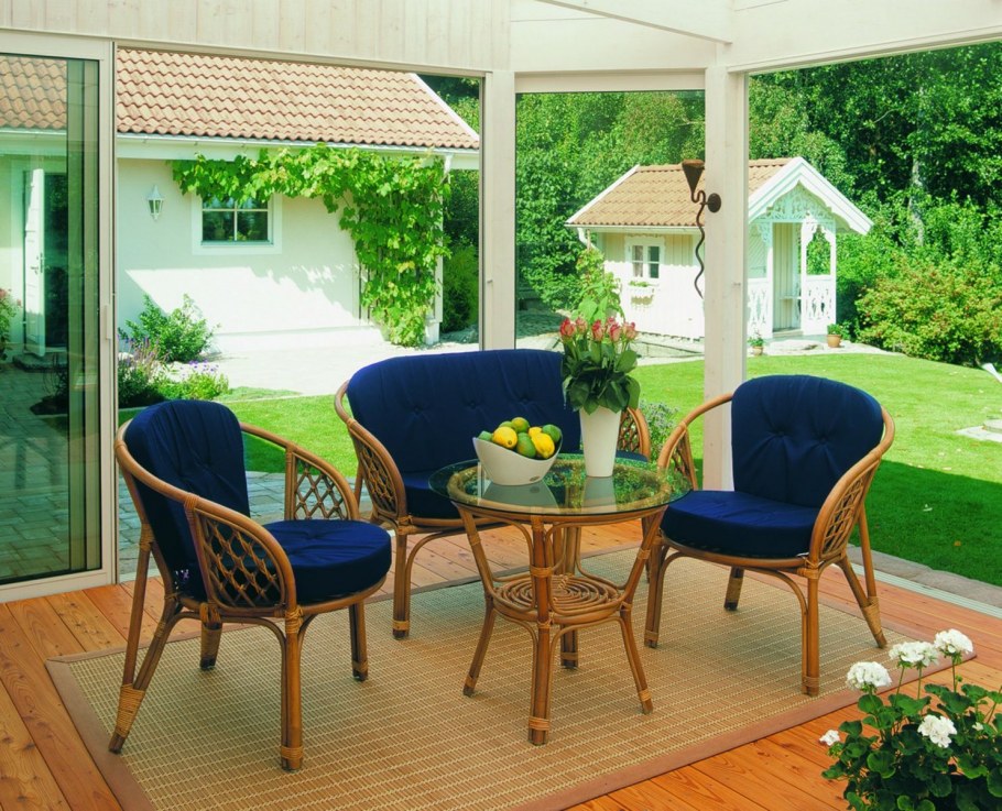Плетеная мебель для веранды