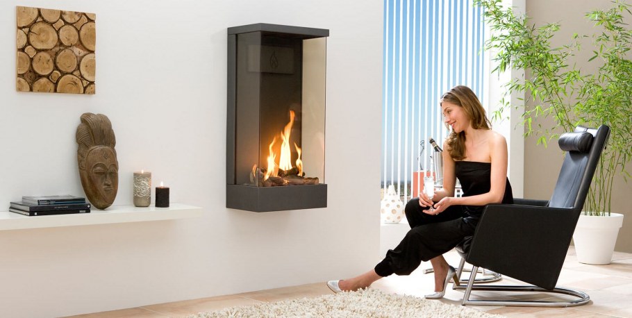 Гостиная с биокамином