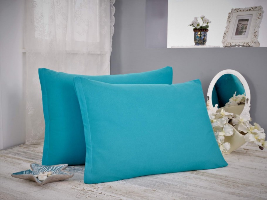 Наволочка мех 50х70 бирюза