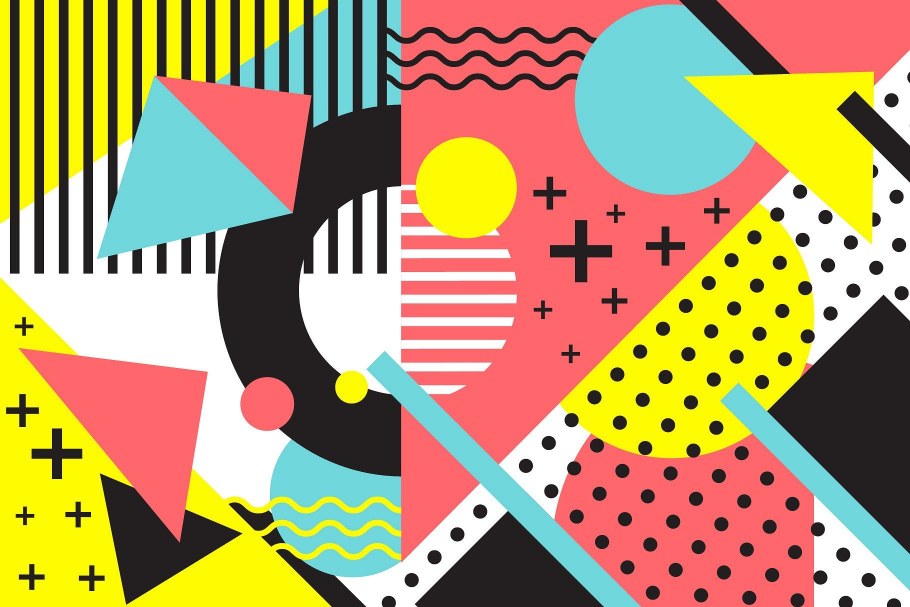 Группа Мемфис графический дизайн