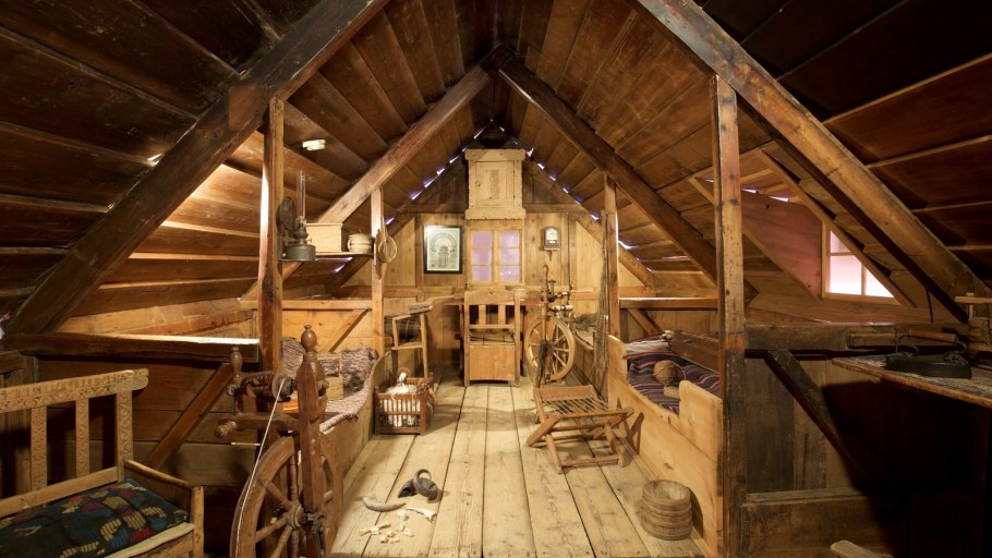 Спальня в стиле Хижины