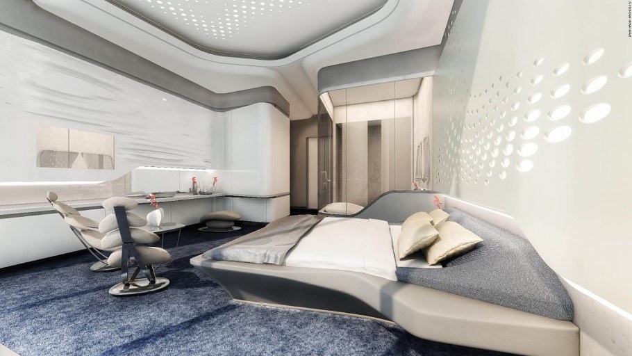Кровать в стиле футуризм