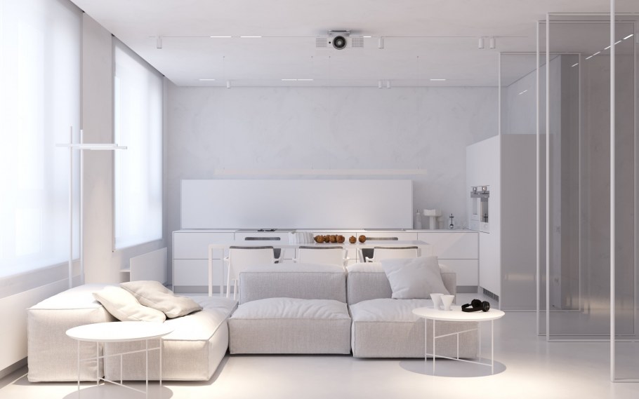 Современный белый интерьер