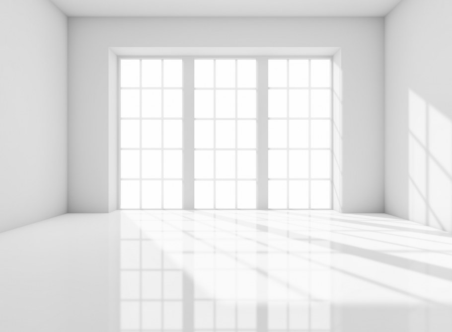 Белая комната без мебели