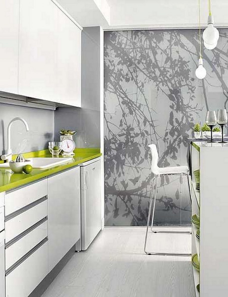 Интерьер кухни в серых тонах