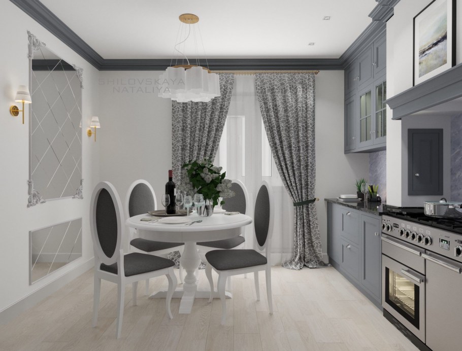 Серые кухни