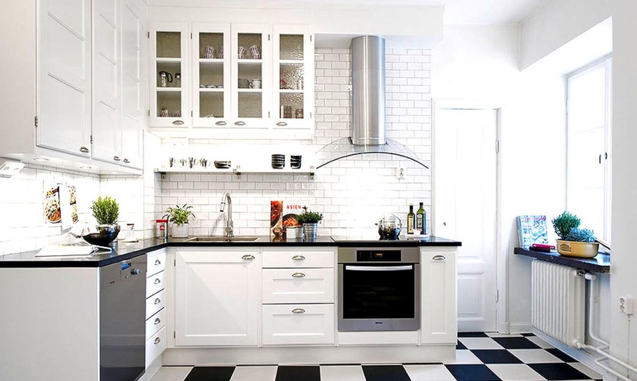 Ikea белые фасады кухня Скандинавский стиль