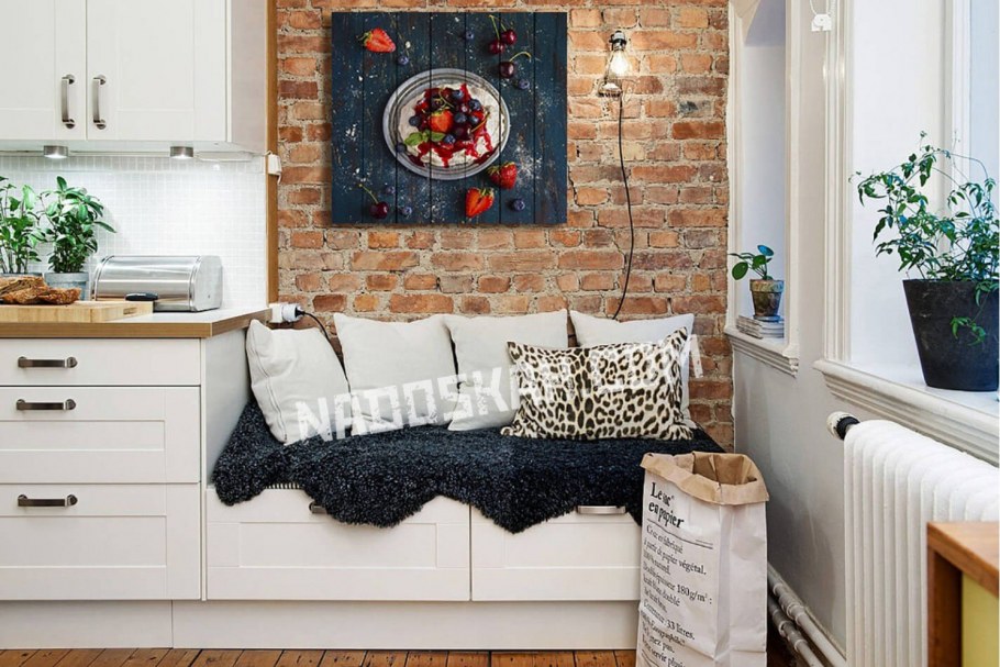 Кухонный диван в скандинавском стиле