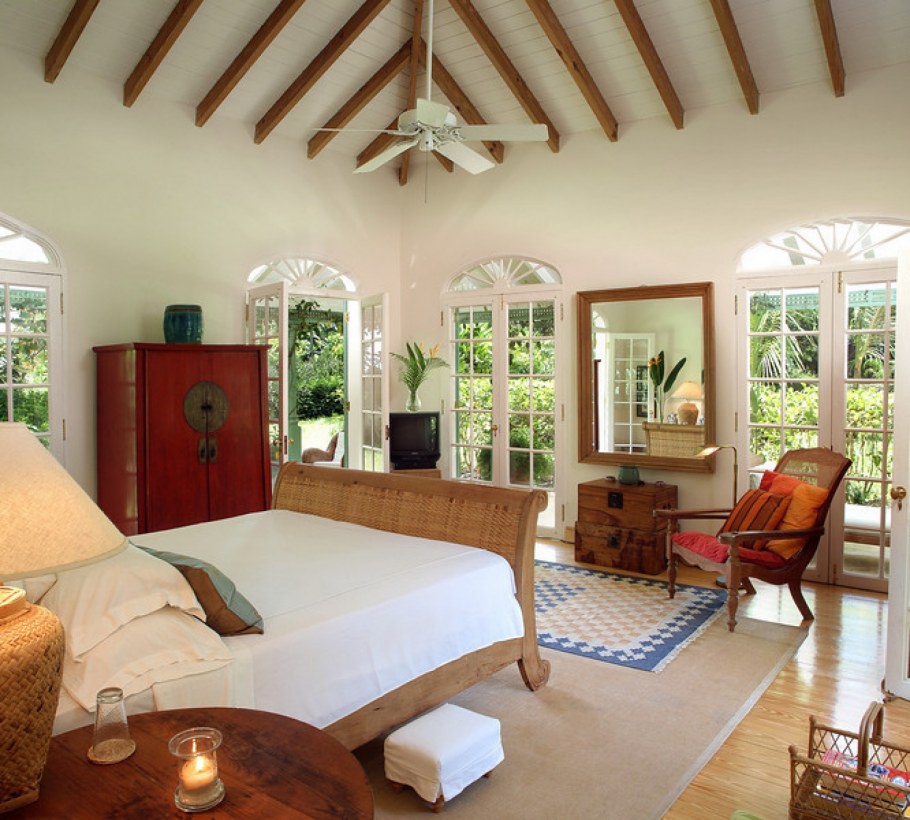 Гавайский стиль в интерьере спальни