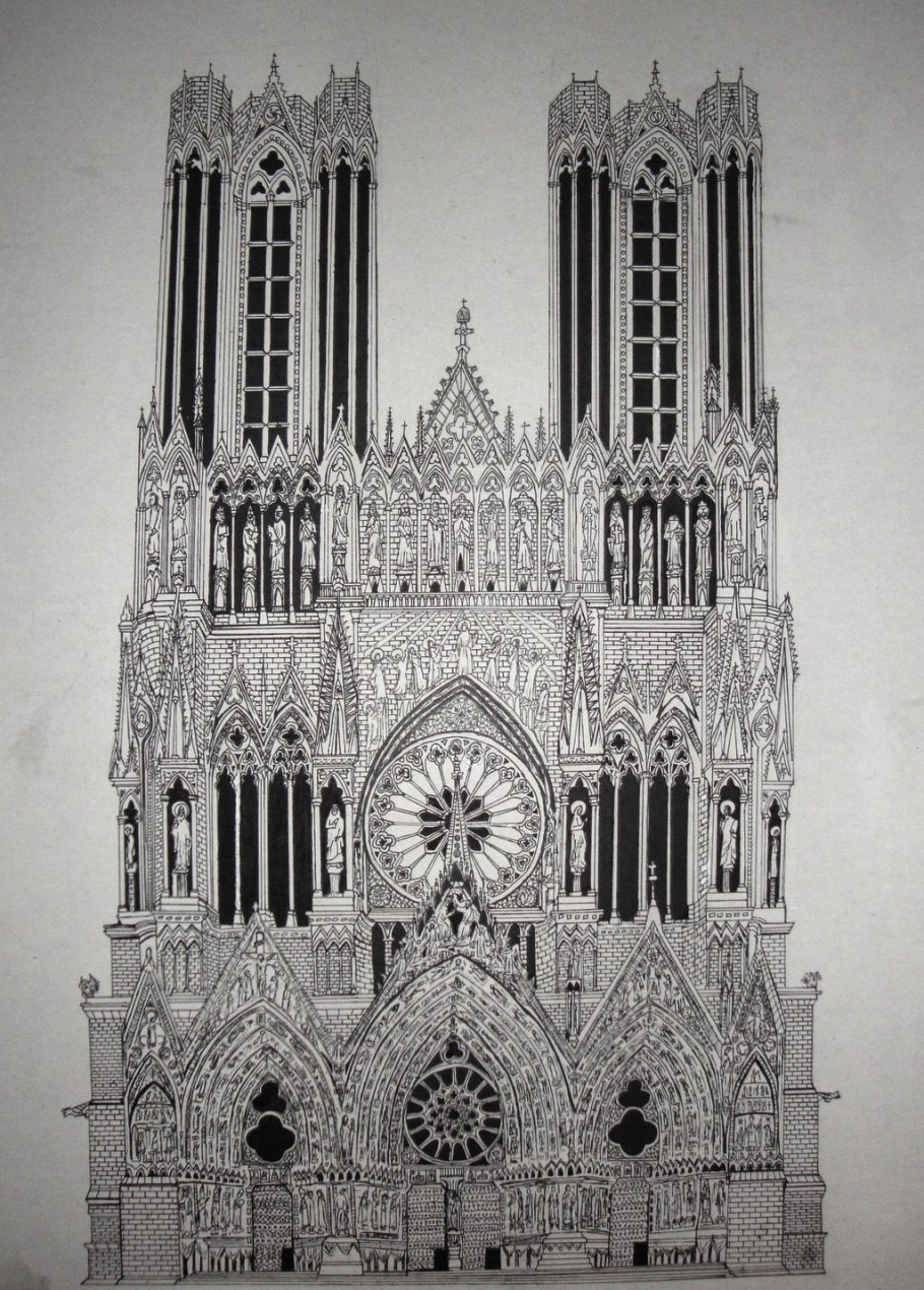 Собор в Реймсе Западный фасад